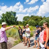 Brian Sullivan teaching Intensive students in the Native Plant Garden