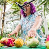 Angelica Negron playing vegetables and plants during #plantlove weekend