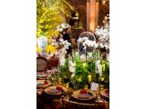 Photo of a luxurious orchid tablescape