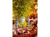 Photo of a luxurious orchid tablescape