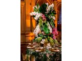 Photo of a luxurious orchid tablescape