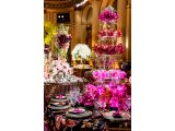 Photo of a luxurious orchid tablescape