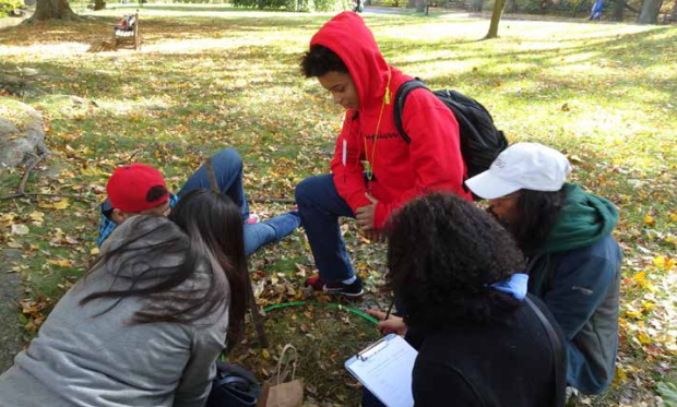 Photo of GEAR UP students in the field