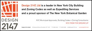 Design 2147 logo with message Design 2147, Ltd. is leader in New York City Building and Zoning codes as well as expediting services and a spring sponsor of The New York Botanical Garden