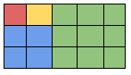 A pattern shown on graph paper