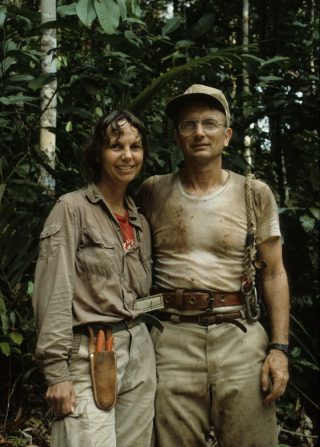 Photo of Carol Gracie and Scott Mori in Amazonas Brazil. Photographer not known.