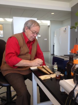 Photo of Dennis Stevenson in the laboratory