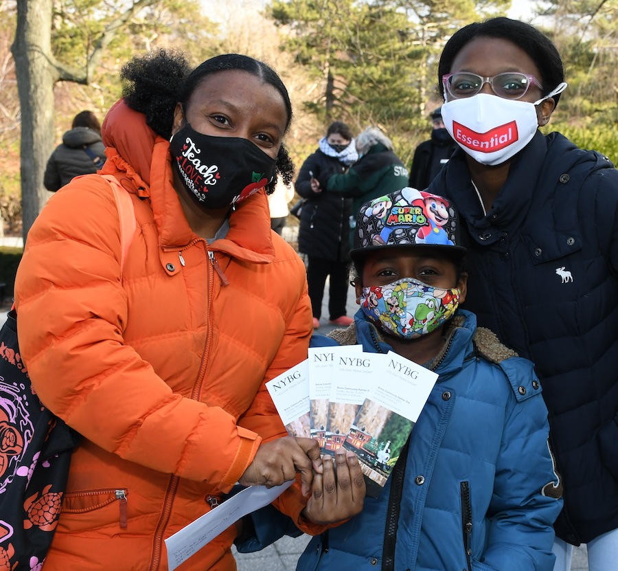 Photo of attendees in the Holiday Train Show during Bronx Community Member Days