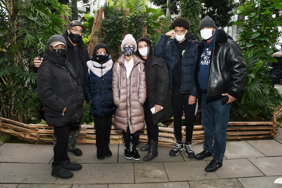 Photo of attendees in the Holiday Train Show during Bronx Community Member Days