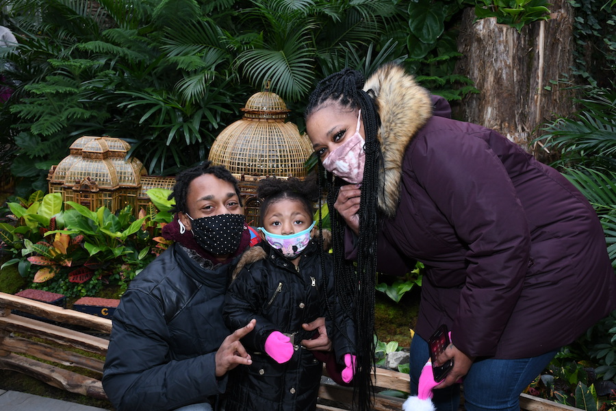 Photo of attendees in the Holiday Train Show during Bronx Community Member Days