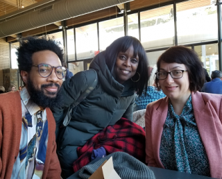 Photo of Wambui with Rashad and Nuala