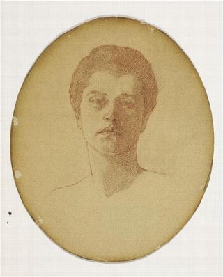 Illustrated portrait of Anna Murray Vail