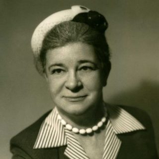 Black and white photo of Elizabeth C. Hall