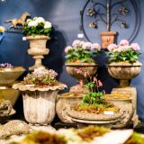 Photo of arranged planters in the Antique Garden Furniture Fair