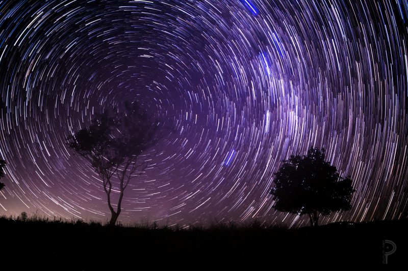 Timelapse photo of the starry night sky