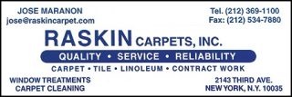 Raskin Carpets advertisement