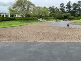 Conservatory Lawn freshly planted with sorghum seeds