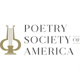Poetry Society of America Logo in black and white, depicting a stylized golden lyre on the left