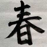 a drawing of the Chinese character for "spring"