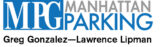 the m p g manhattan parking logo