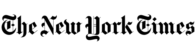 A black logo reading "The New York Times"