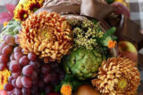 A cornupia floral arrangement with autumnal colors