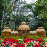 Enid A. Haupt Conservatory made of plant parts in the Holiday Train Show 1:1