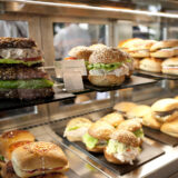 An array of freshly made sandwiches ready for purchase
