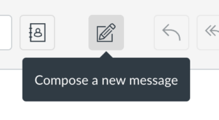 new message icon in Canvas