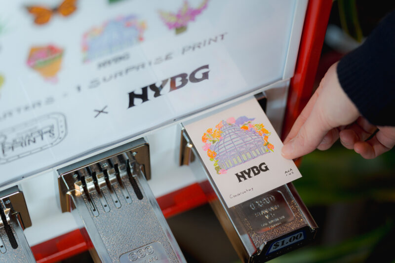 The Mini Print Vending Machine Has Arrived at NYBG! | New York