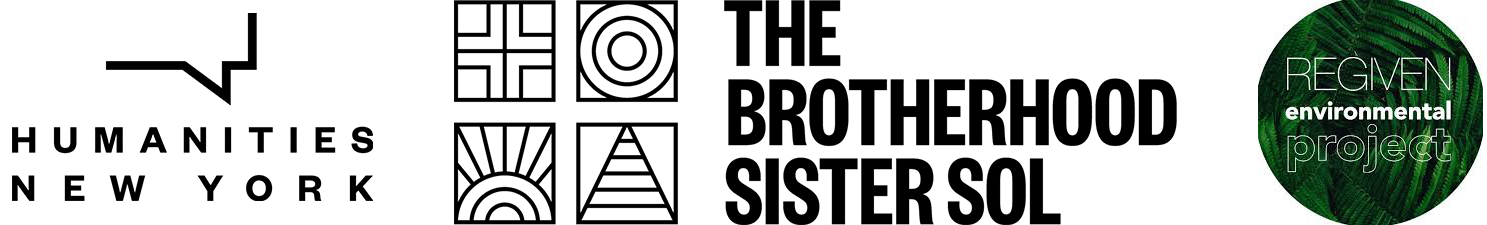 Logos for Humanities New York, The Brotherhood Sister Sol, and Regiven Environmental Project