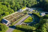An aerial view of a vegetable garden