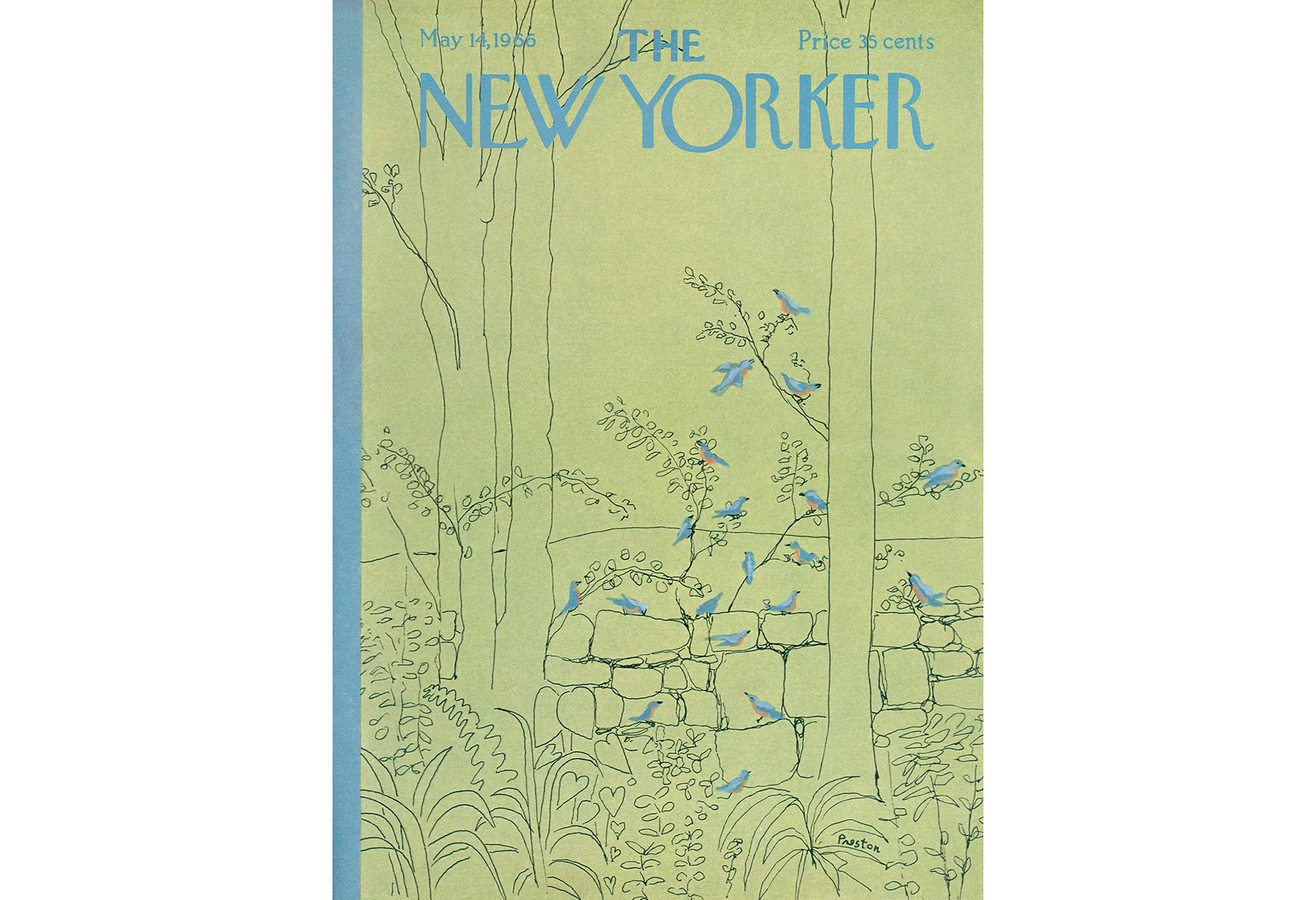 A green magazine cover that reads 