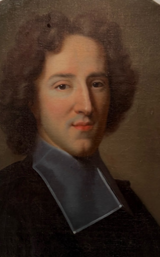 A painted portrait of a person in a blue jerkin with brown hair