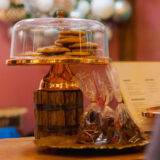An arrangement of cookies and chocolates