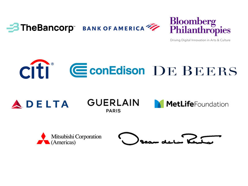 An arrangement of corporate logos