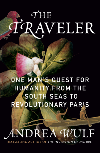 A black and pink book cover reading "The Traveler"
