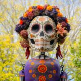 A closeup of La Catrina sculpture mco dsc01626 web