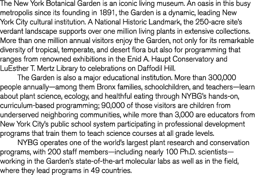 The New York Botanical Garden is an iconic living museum  An oasis in this busy metropolis since its founding in 1891   