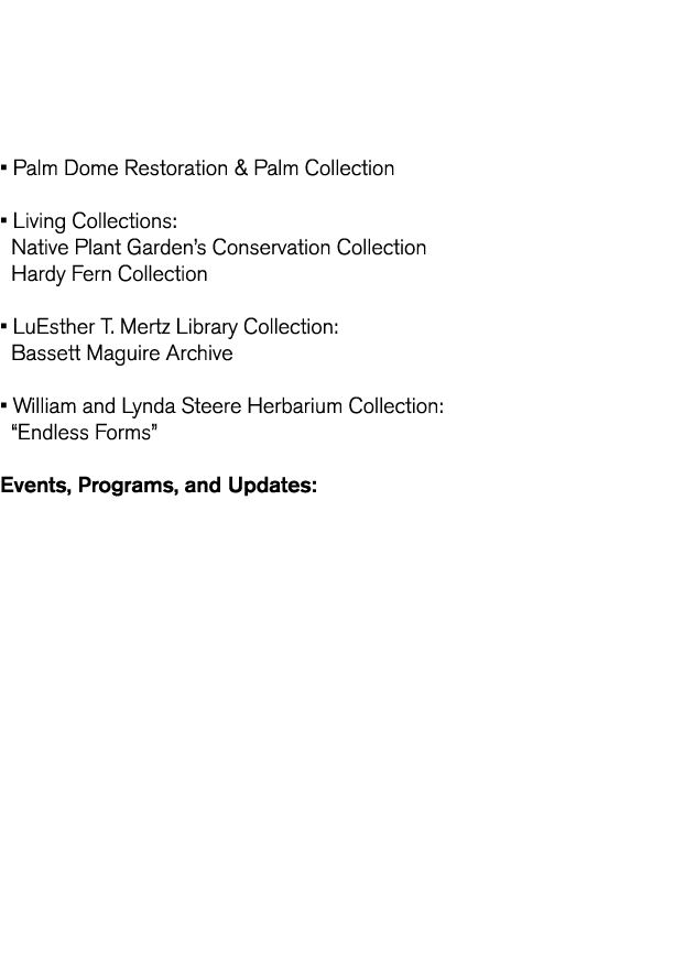      Palm Dome Restoration   Palm Collection   Living Collections   Native Plant Garden s Conservation Collection  Ha   