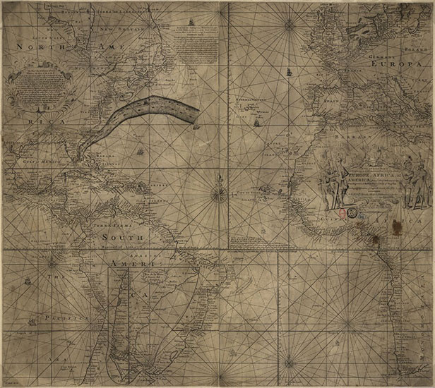 Franklin-Folger chart of the Gulf Stream (1768)